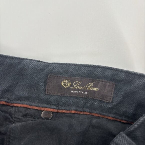 Loro Piana Italy Black Cotton Skinny Jeans Mid Rise Pockets Womens Size 38 - Picture 12 of 15